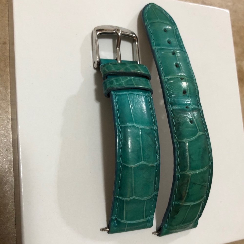 Turquoise Alligator Michele Watch Band
